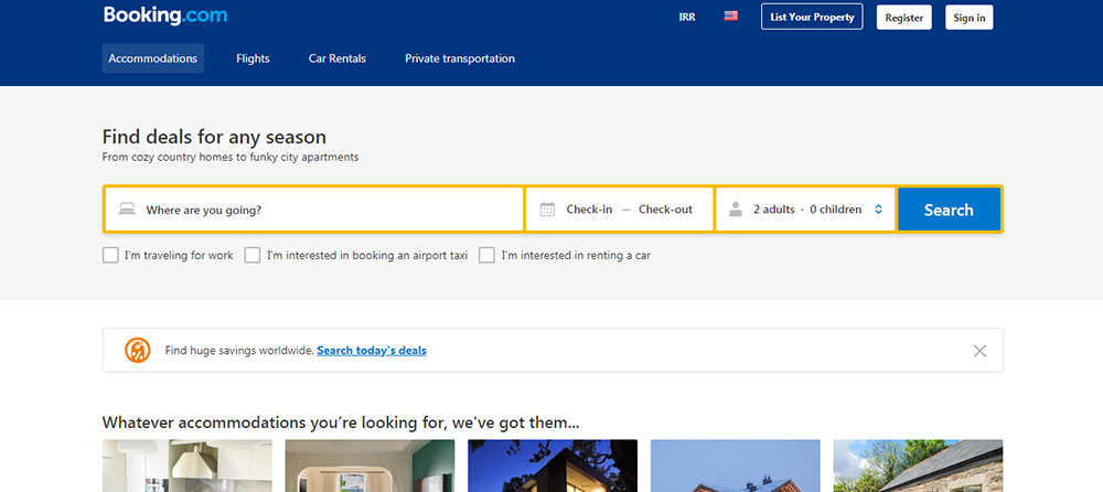 بوکینگ دات کام : رزرو هتل خارجی Booking.com