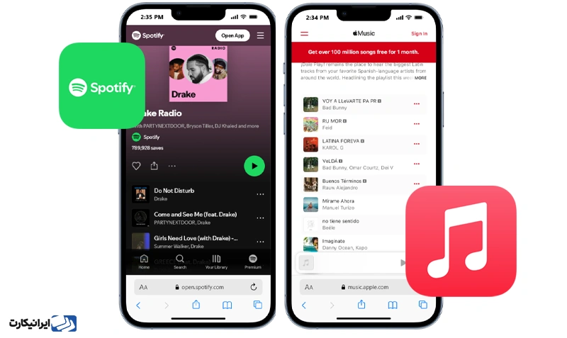 مقایسه تجربه کاربری اپل موزیک و اسپاتیفای