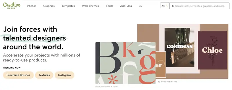 روش کار سایت creative market