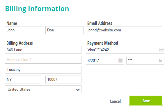 Billing address