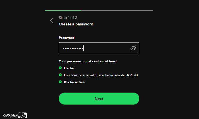 نحوه ساخت اکانت اسپاتیفای مرحله 3