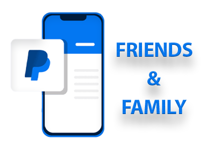 شارژ حساب پی پال فرند و فمیلی friends family paypal