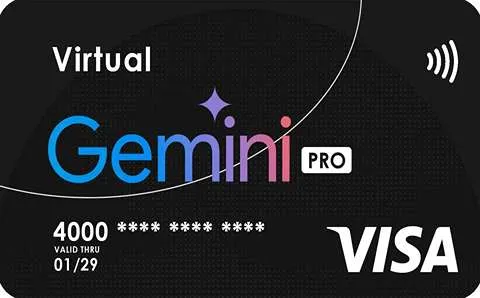 ویزاکارت اشتراک دانشجویی Gemini Pro
