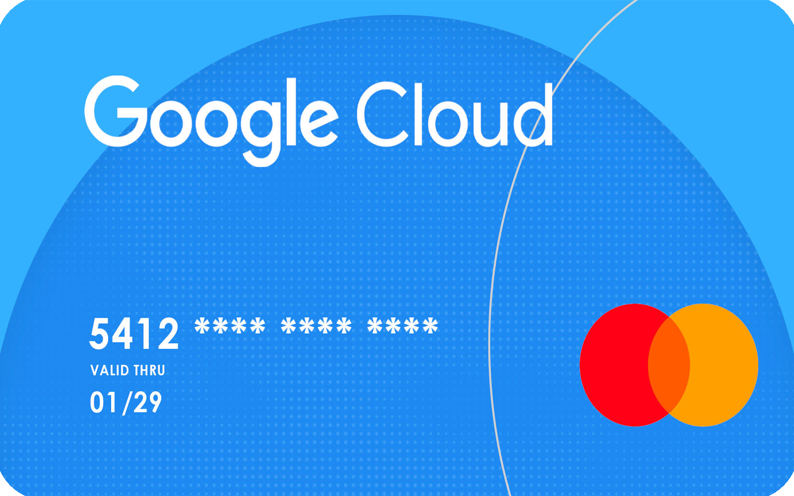 مستر کارت مخصوص google cloud