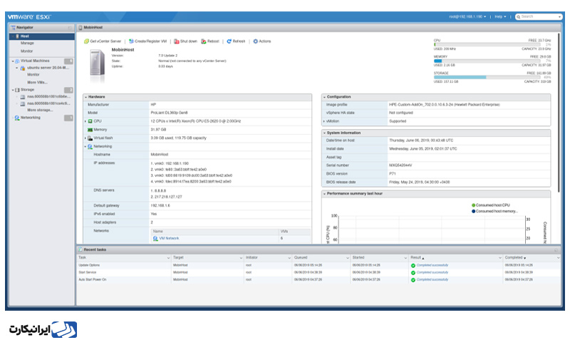 نحوه اتصال به ESXi برای ساخت سرور مجازی در vmware