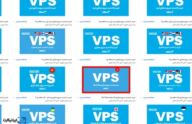 اموزش خرید سرور مجازی خارجی از ایرانیکارت