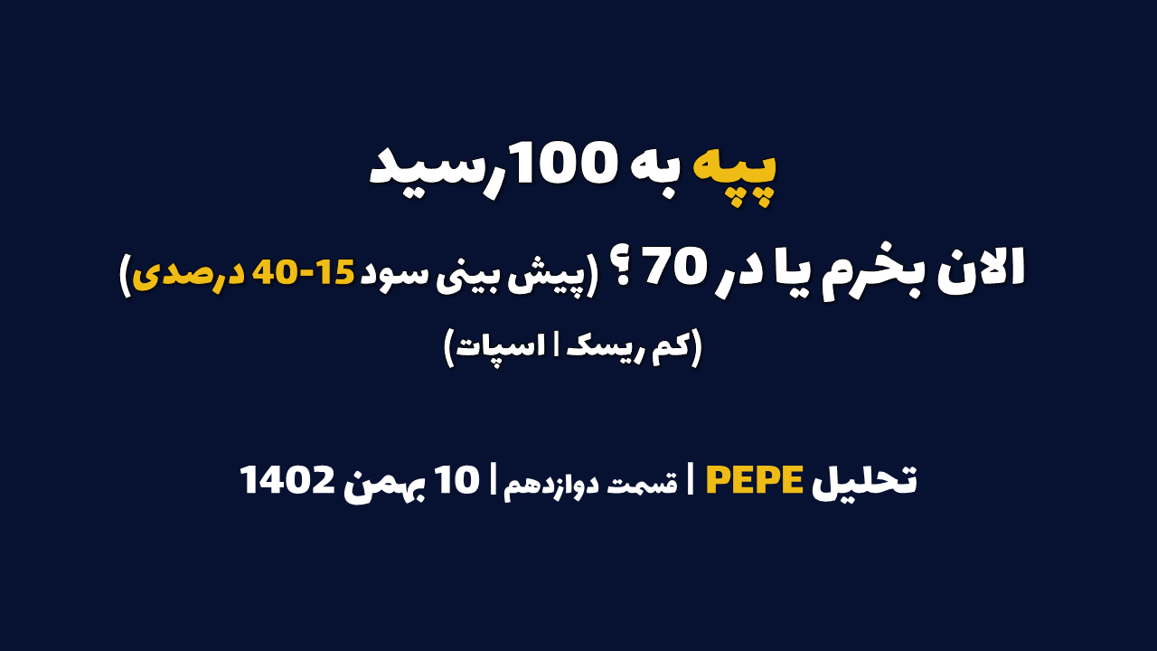 پپه را در چه قیمتی بخرم که در چند روز آینده 15-35 درصد سود بده؟ | تحلیل پپه | قسمت دوازدهم | 9 بهمن ۱۴۰۲