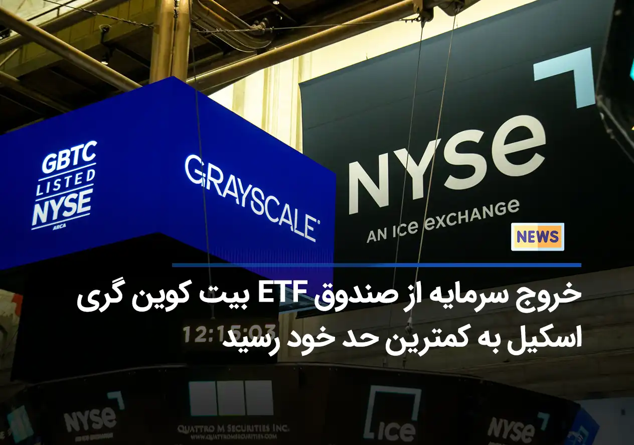 خروج سرمایه از صندوق ETF بیت کوین گری‌اسکیل به کمترین حد خود رسید