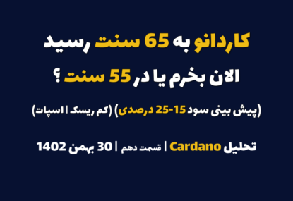 کاردانو به 65 سنت رسید. الان بخرم یا در 55 سنت؟ (پیش بینی سود 15-25 درصدی | کم ریسک | اسپات) | تحلیل کاردانو | قسمت دهم | 30 بهمن ۱۴۰۲