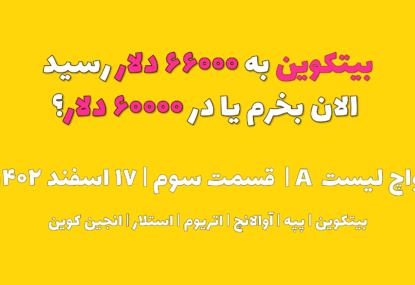 بیتکوین به ۶۶۰۰۰ دلار رسید. الان بخرم یا در ۶۰۰۰۰ دلار ؟ | واچ لیست A | قسمت سوم | ۱۷ اسفند ۱۴۰۲