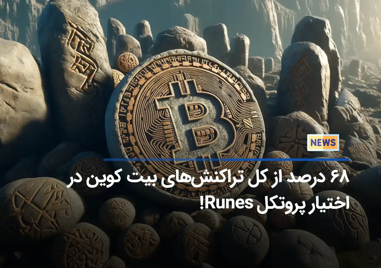 ۶۸ درصد از کل تراکنش‌های بیت کوین در اختیار پروتکل Runes!