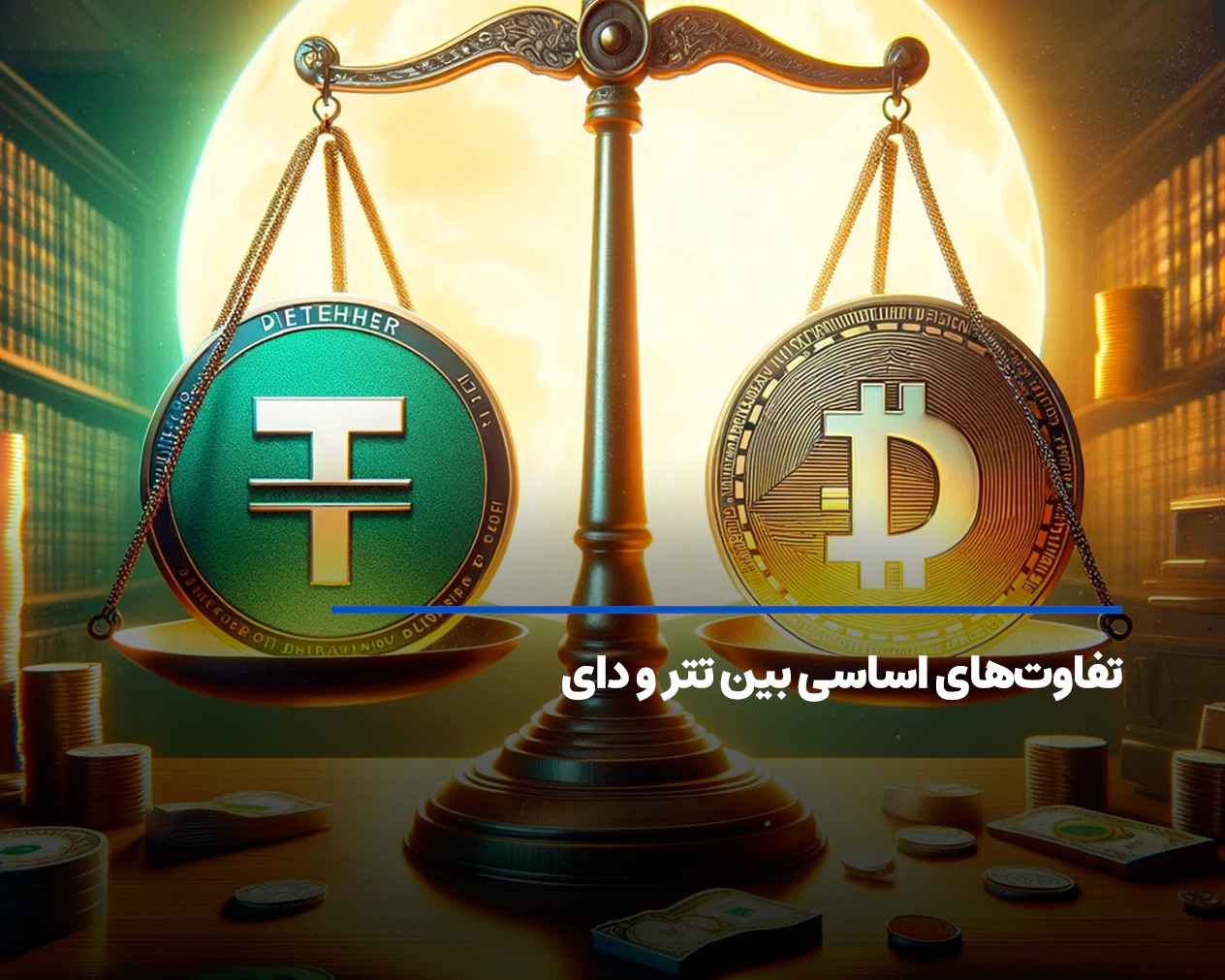 تفاوت ارز دیجیتال تتر (USDT) و دای (DAI) چیست؟