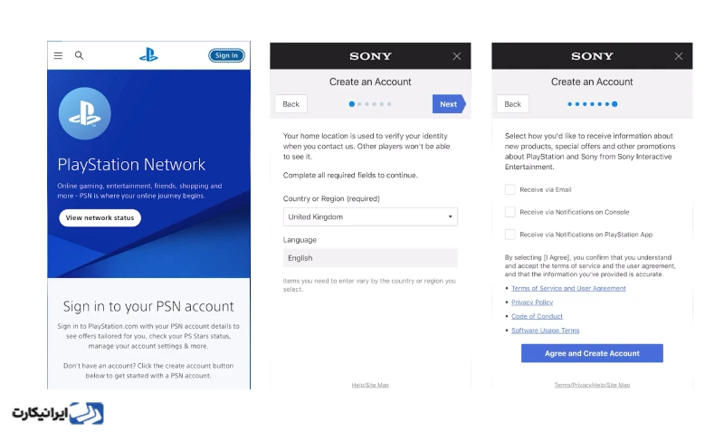 آموزش ساخت اکانت PS5 با گوشی از طریق سایت پلیاستیشن و مراحل ثبتنام PSN