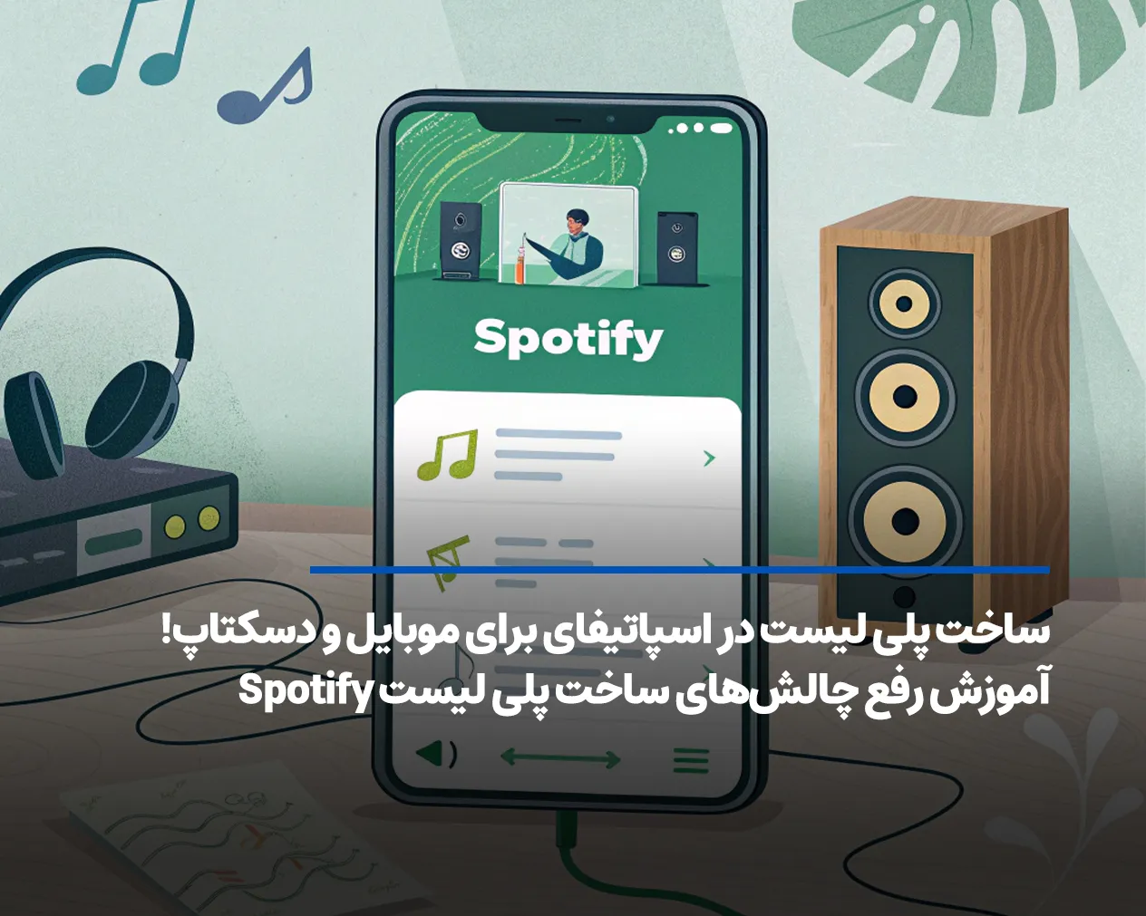 آموزش ساخت پلی لیست در اسپاتیفای برای موبایل و دسکتاپ!