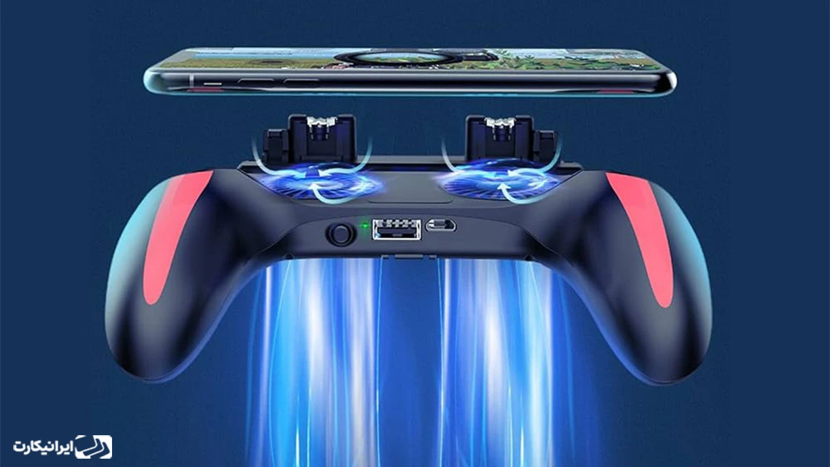 کنترلر گیم موبایل با پاوربانک و فن خنککننده (Mobile Game Controller 4000 mAh & Cooling Fan)