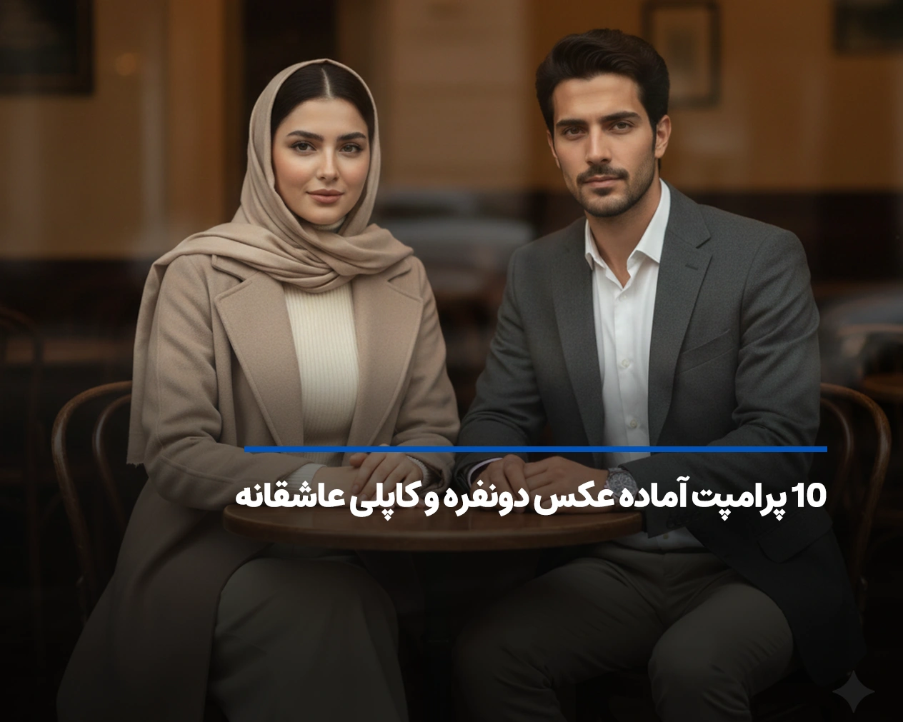 10 پرامپت آماده عکس دونفره و کاپلی عاشقانه