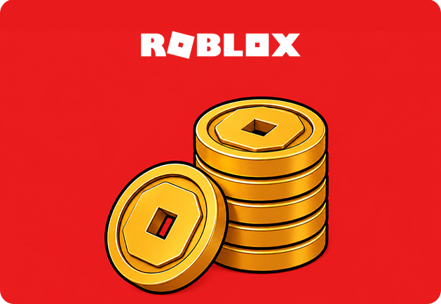سکه‌های طلایی روباکس و لوگوی Roblox